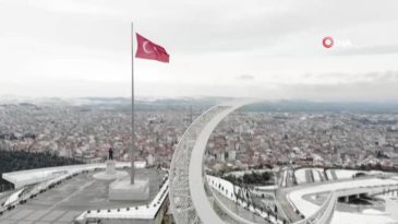 Beyazlar içindeki Balıkesir de masalsı görüntüler oluştu