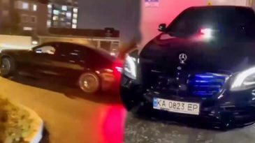 Yabancı plakalı çakarlı araç ile drift ve makas attılar