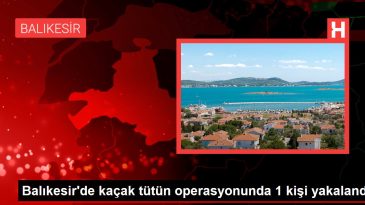 Balıkesir’de kaçak tütün operasyonunda 1 kişi yakalandı